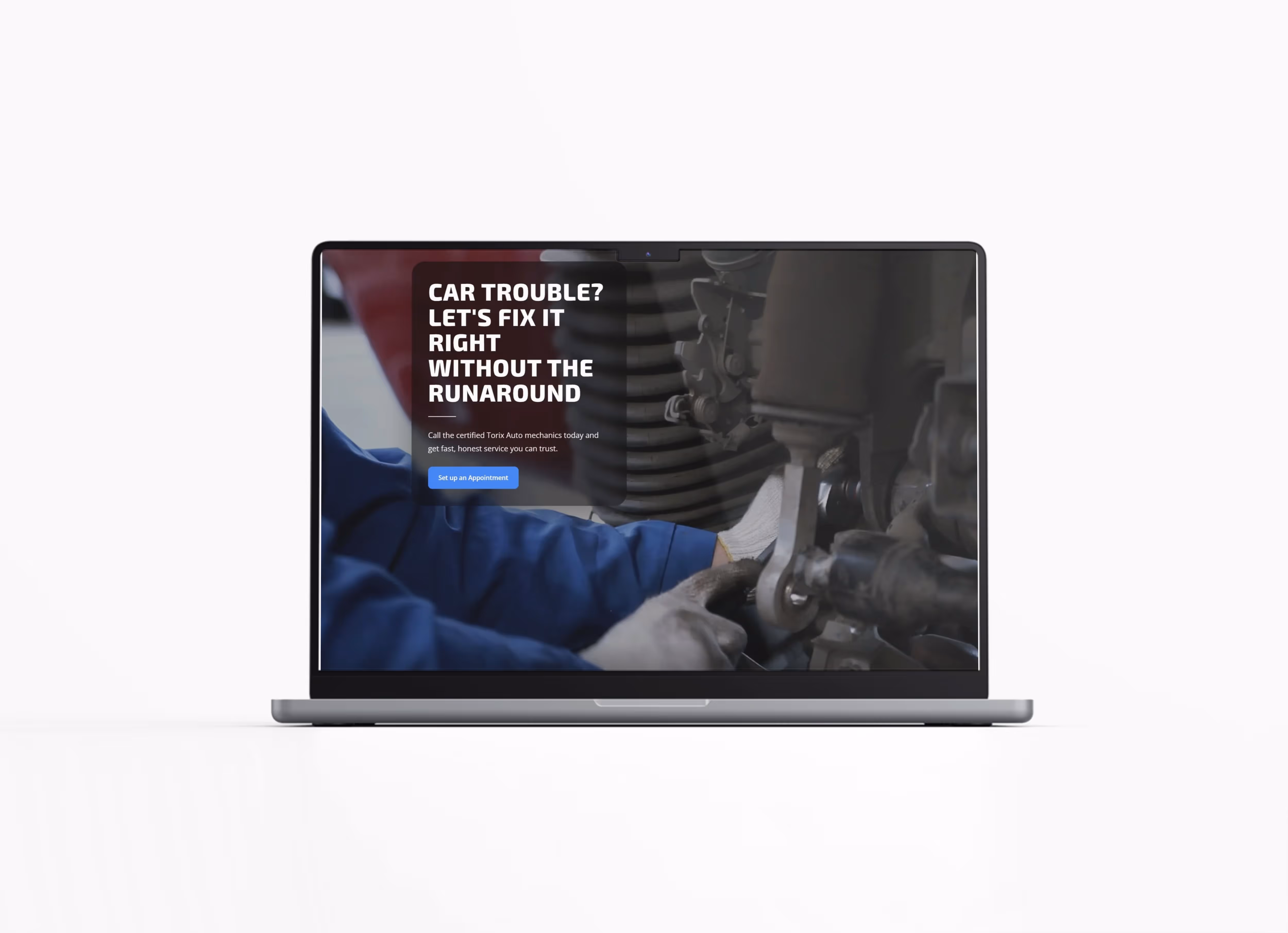Website design showcase for Torix Auto Repair Shop